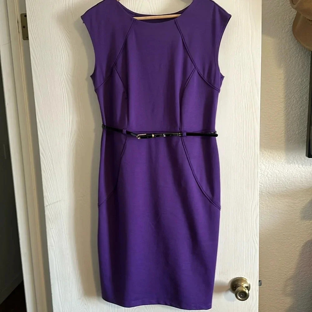 Purple shift dress